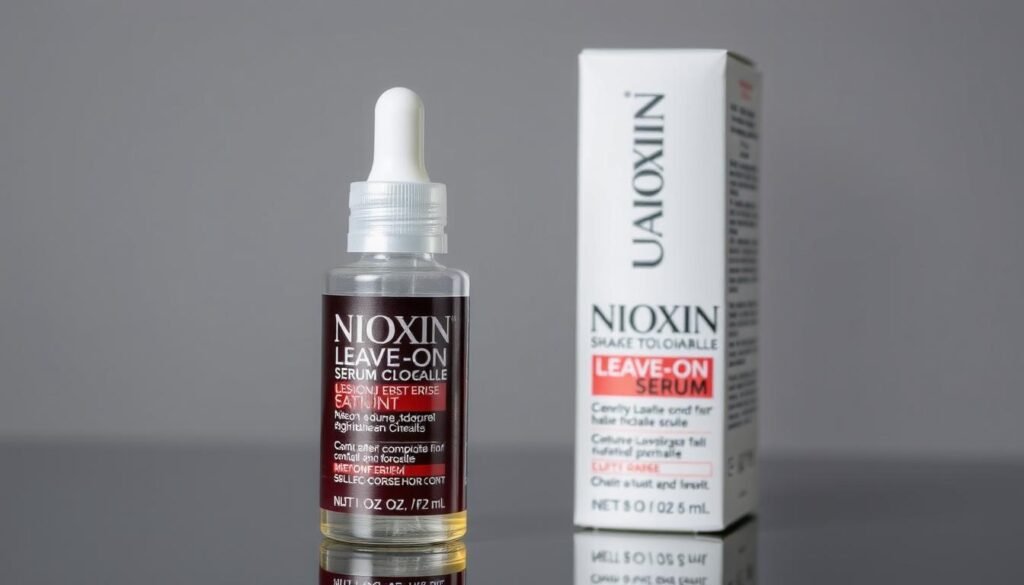 Generate an image of Nioxin leave-on serum product packaging