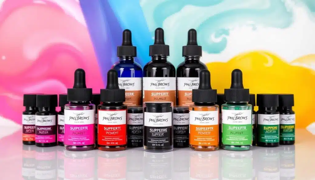 Generate an image of PhiBrows SUPER Microblading Pigment Collection