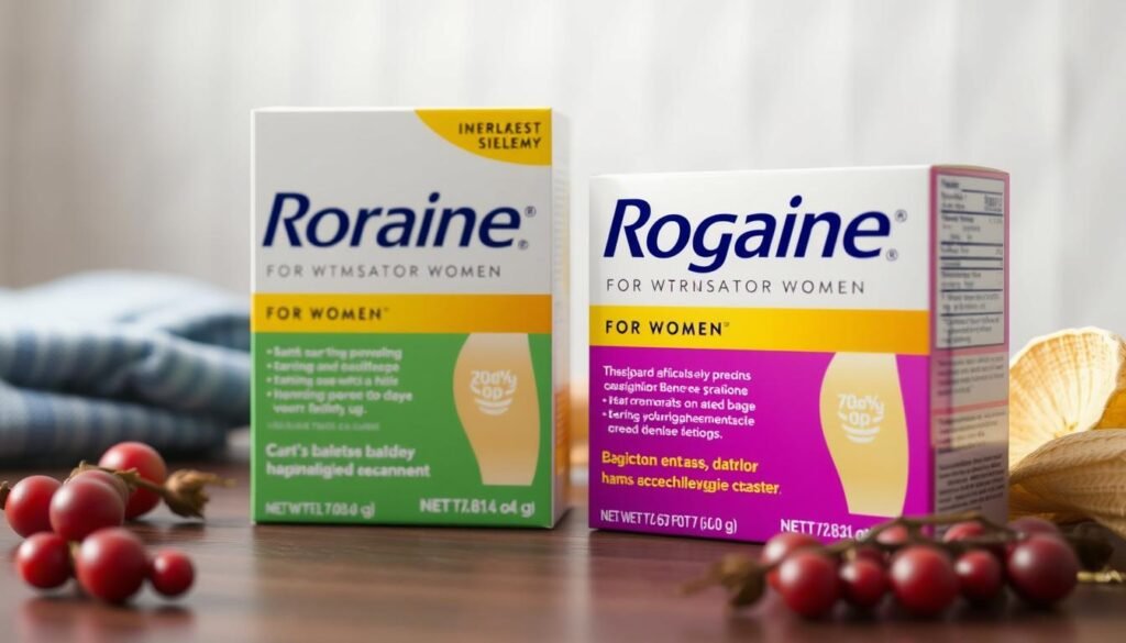 Generate an image of Rogaine for Women product packaging