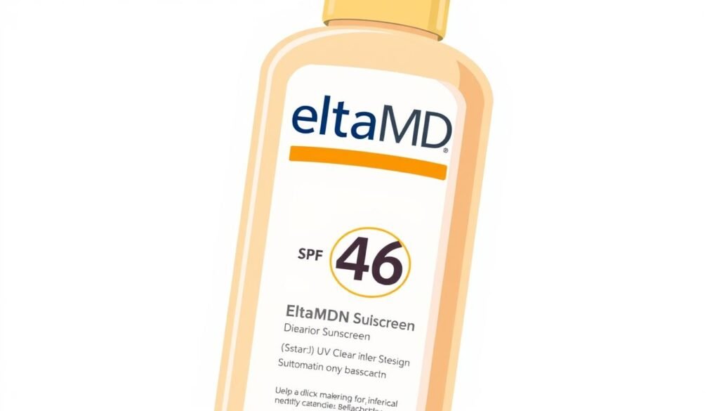Image of EltaMD UV Clear Sunscreen bottle with SPF 46 label Image of EltaMD UV Clear Sunscreen bottle with SPF 46 label