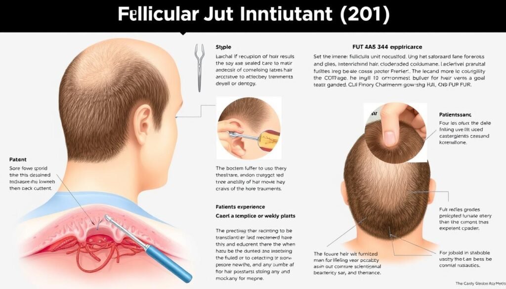 Image of FUT hair transplant procedure