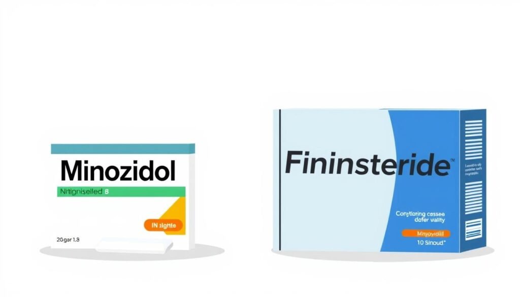 Image of Minoxidil and Finasteride packaging