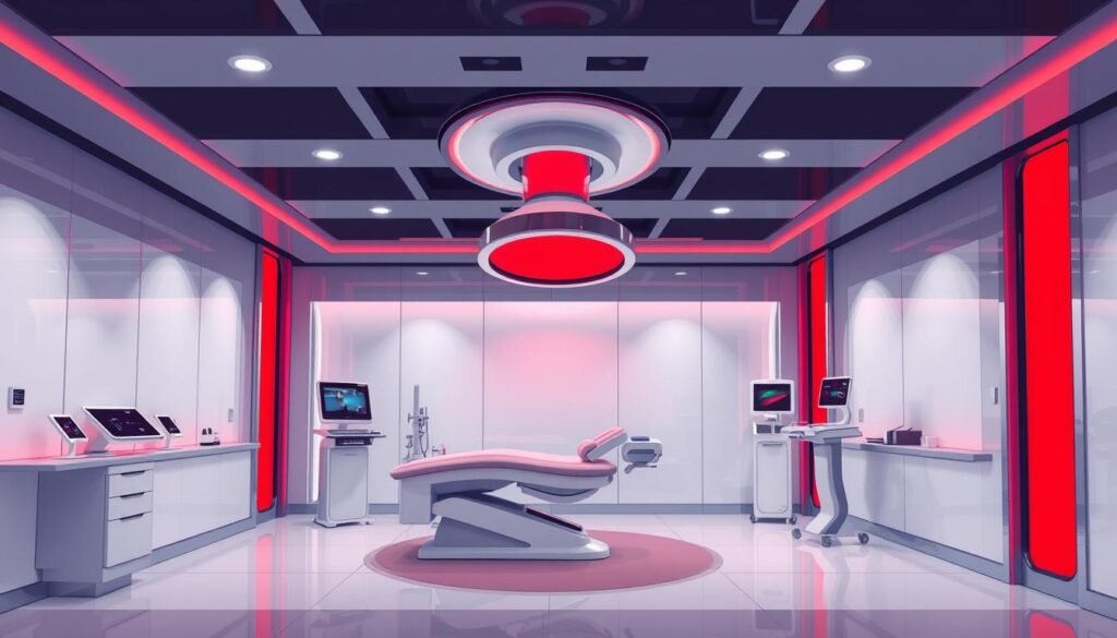 Image of a modern clinic in Dubai offering red light therapy services Image of a modern clinic in Dubai offering red light therapy services