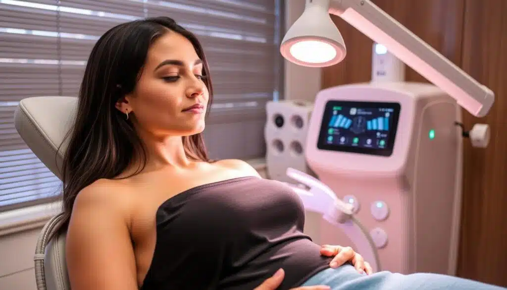 Image of a person undergoing SculpSure laser fat removal treatment