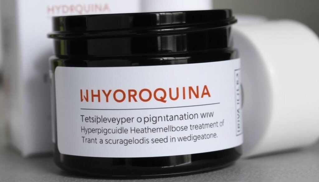 Image of a product containing hydroquinone for hyperpigmentation treatment Image of a product containing hydroquinone for hyperpigmentation treatment