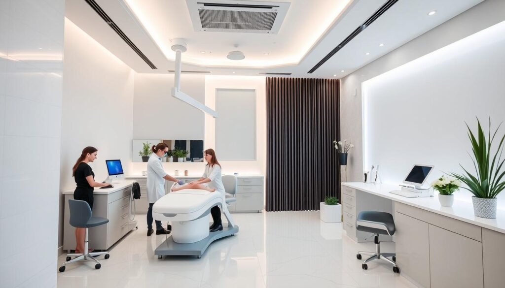 Image of a serene and professional laser clinic environment