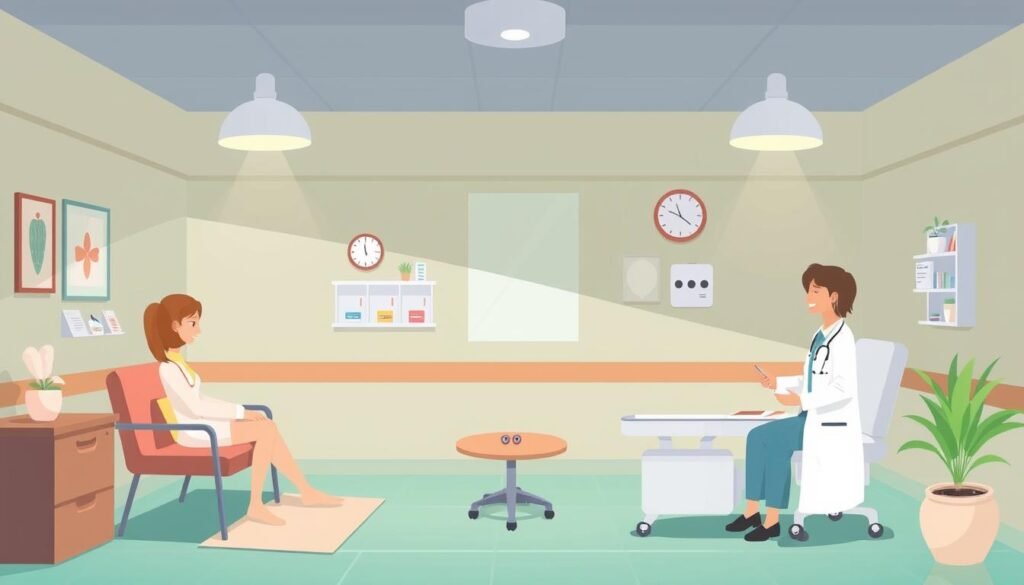 Image of a serene and professional medical environment focusing on women's health Image of a serene and professional medical environment focusing on women's health