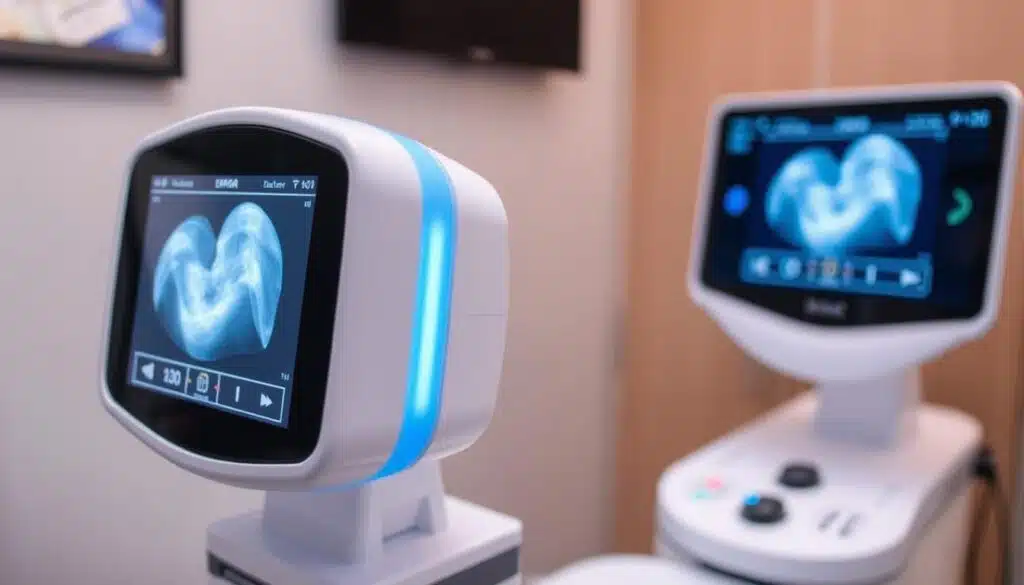 Image of an UltraShape ultrasound fat reduction treatment device
