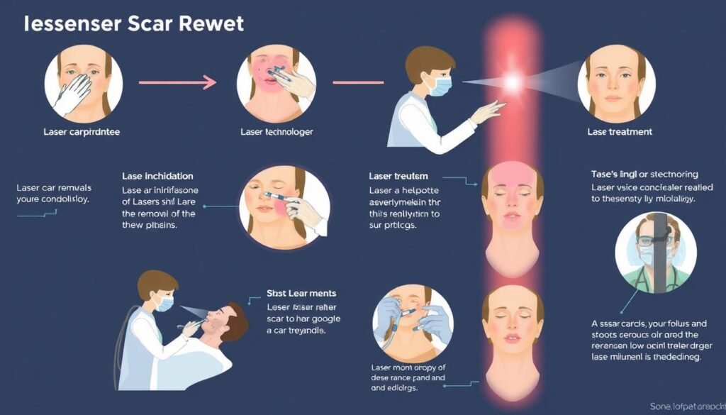 Laser scar removal treatment process Laser scar removal treatment process