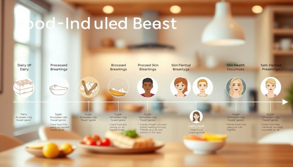 Food-induced breakouts timeline Food-induced breakouts timeline