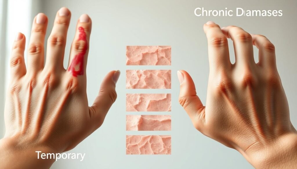 temporary versus chronic skin barrier damage comparison temporary versus chronic skin barrier damage comparison