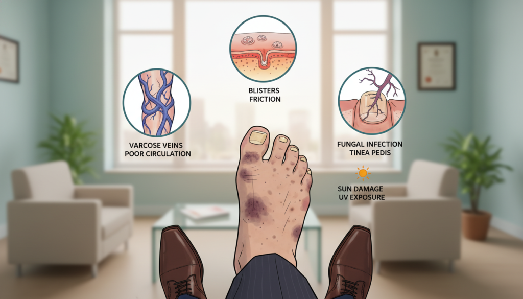 common causes of foot discoloration common causes of foot discoloration
