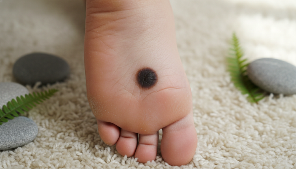 identifying dark spot on bottom of foot identifying dark spot on bottom of foot