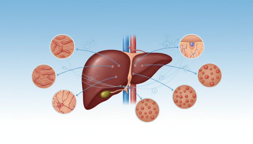 liver and skin rash